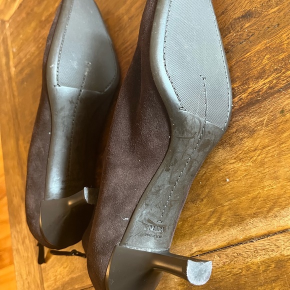 Prada chocolate brown suede ankle boot - Picture 3 of 5